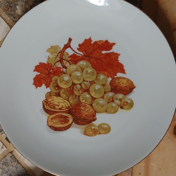 Set Of 6 Bareuther Waldsassen Bavaria Germany Fruit Nuts Salad Plates. - Picture 4 of 8